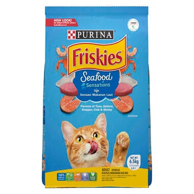FRISKIES® Adult Seafood Sensations Dry Cat Food packshots
