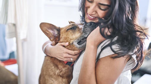 Woman and dog