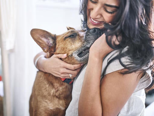 Woman and dog